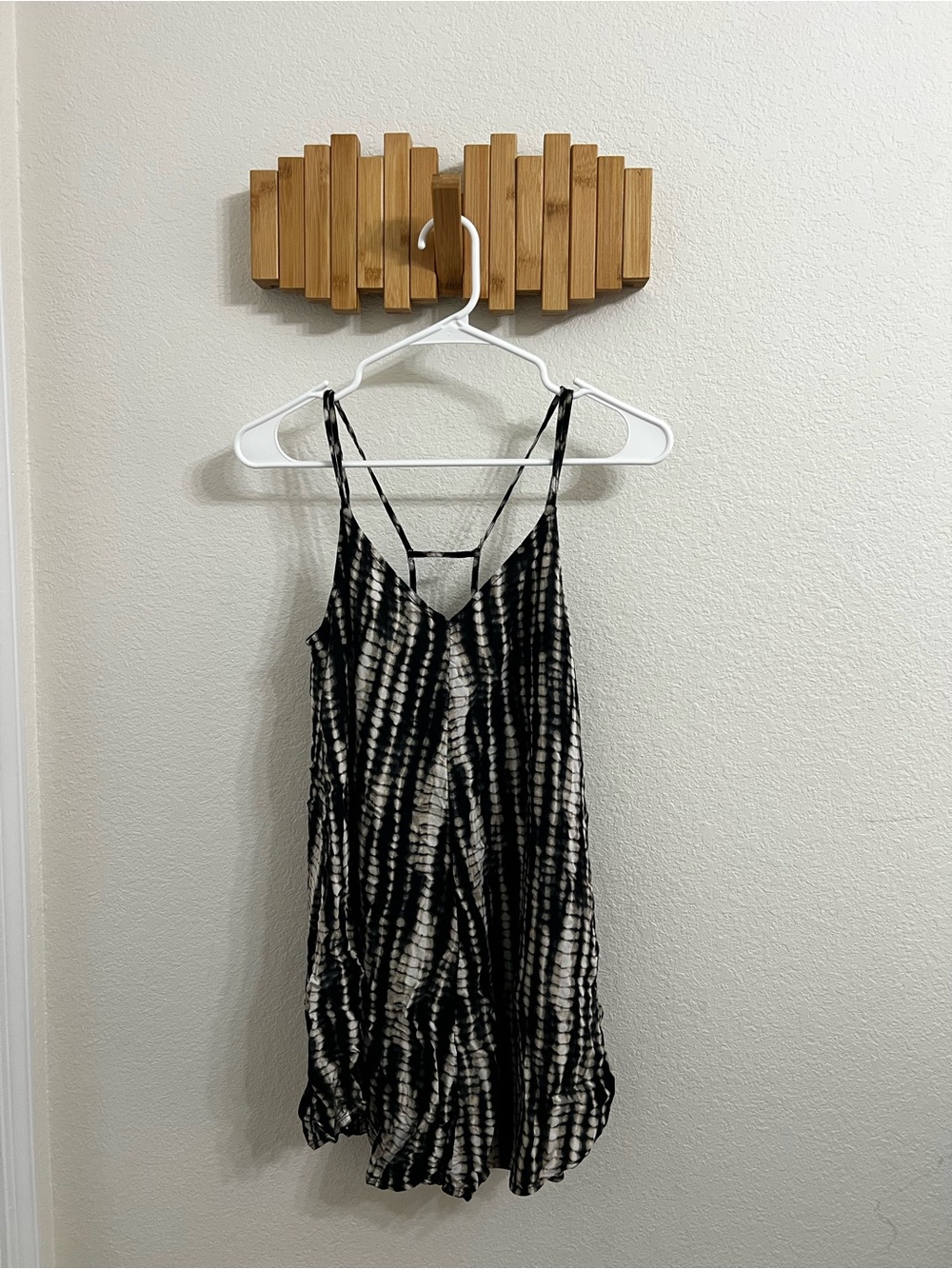 Abercrombie & Fitch Black and White Tie-Dye Mini Dress